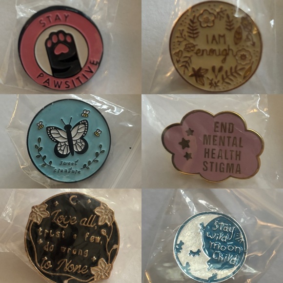 6pc Enamel Pin Set - Picture 1 of 7